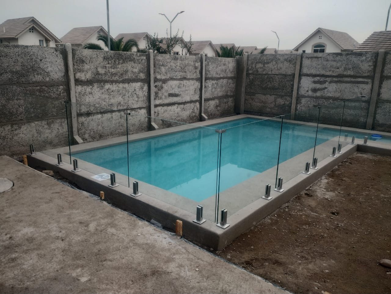 Cerco de cristal para piscina