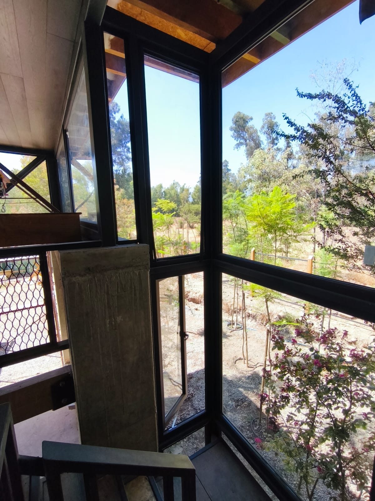Ventanas de esquina en obra